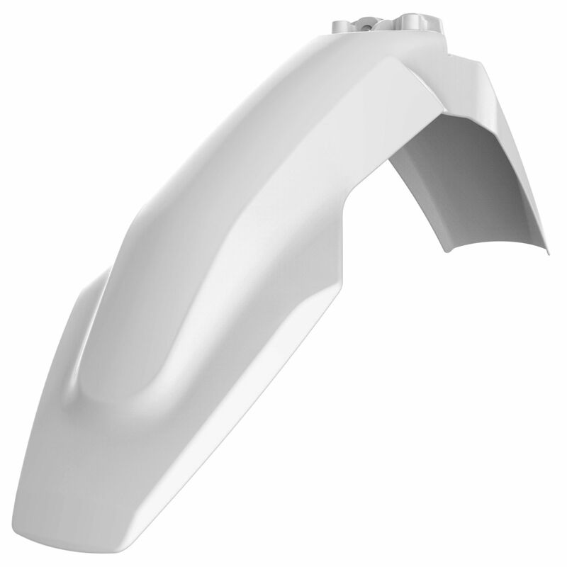 POLIS PLASTIC FRONT FENDER, WHT/WHT