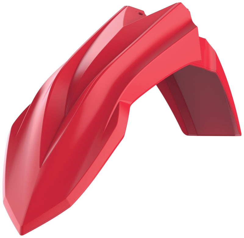 POLIS PLASTIC FRONT FENDER, RED/RED