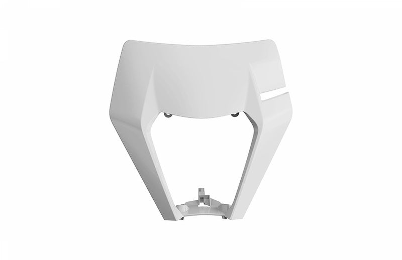 POLIS HEADLIGHT PLATE, WHT/WHT