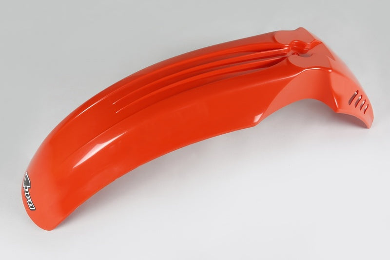 UFO PLASTIC FRONT FENDER, ORG/ORG