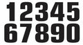 TECNO STICKERS BLACK NUMBER SHEET, 4