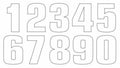 TECNO STICKERS WHITE NUMBER SHEET, 7