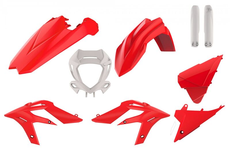 POLIS PLASTIC KIT, RED/WHT