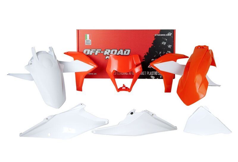 RTECH PLASTIC KIT 6 PCS, ORG/WHT