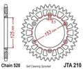 JTSPR RR SPROC 520 ALU 210, 40, BLK