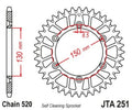 JTSPR RR SPROC 520 ALU 251, 52, BLK