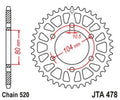 JTSPR RR SPROC 520 ALU 478, 43, BLK