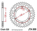 JTSPR RR SPROC 520 ALU 808, 50, BLK