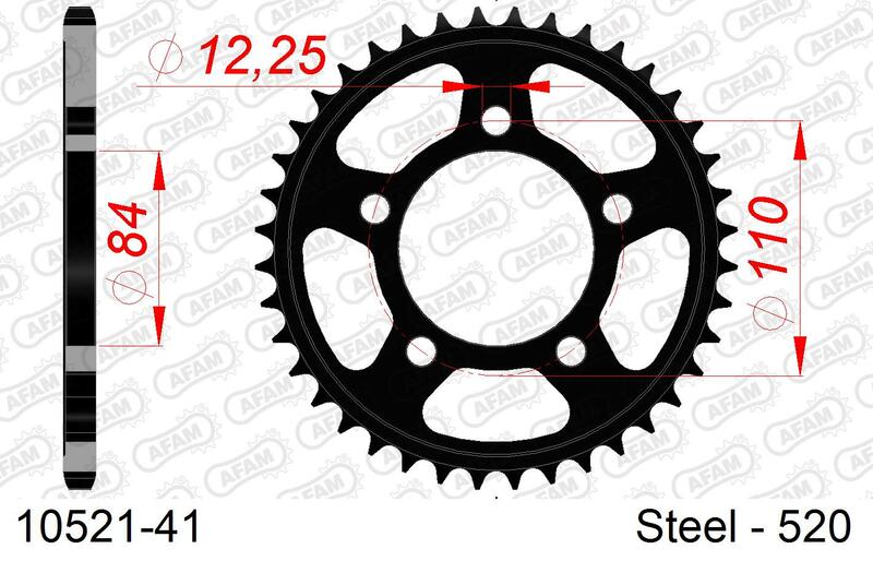 AFAM RR SPROC 520 ST 10521, 41, STL
