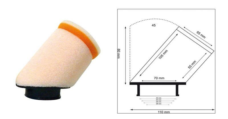 TWINA FILTER AIR CYLINDRICAL Ø28