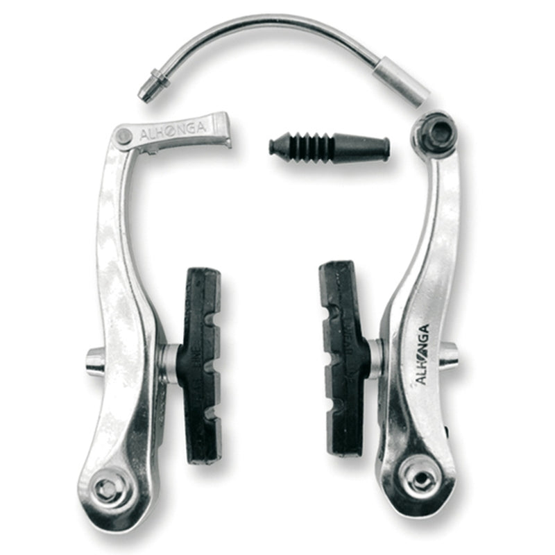 ALHON V-BRAKE BRAKES SET. SILVER. ALU