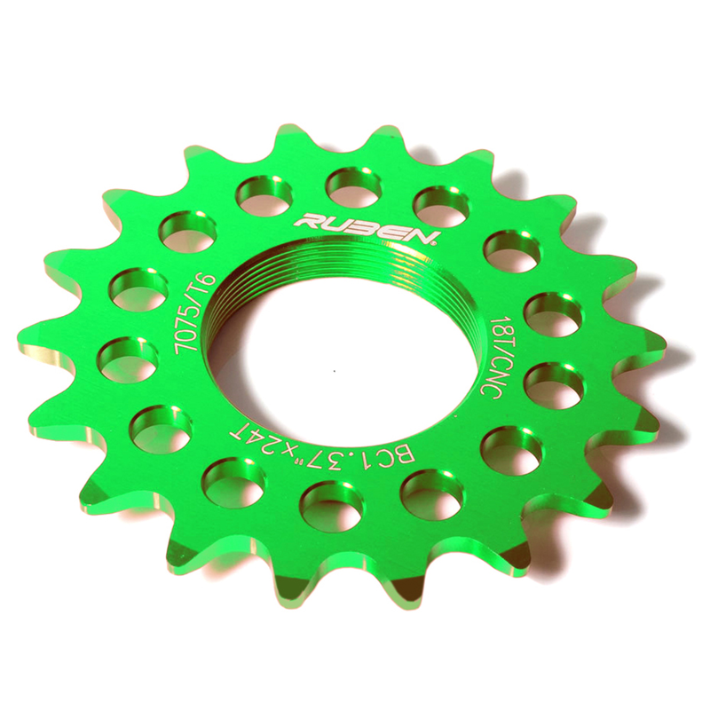 RUDER FIXED SPROCKET. 16T. GREEN