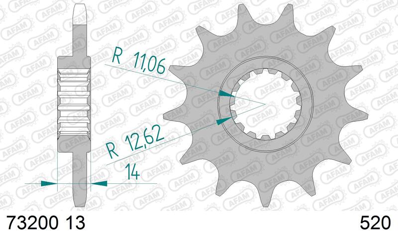 AFAM FR SPROC 520 STEEL 73200, 13