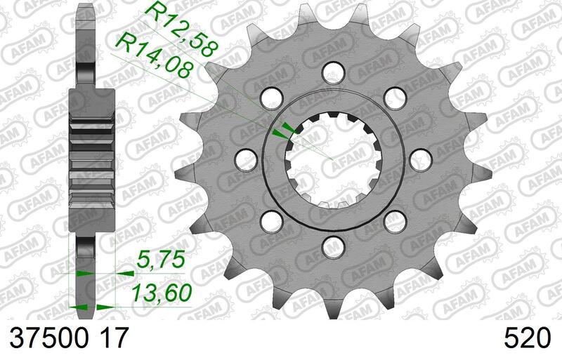 AFAM FR SPROC 520 STEEL 37500, 17