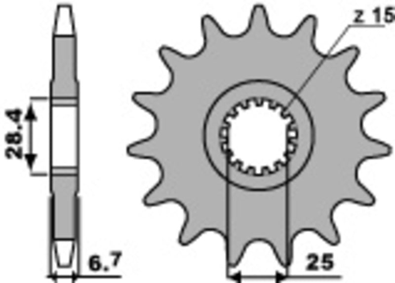 PBR FR SPROC 520 STEEL ST 2168, 15
