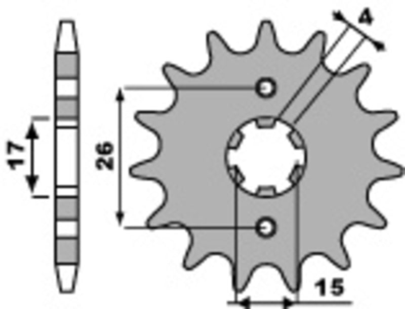 PBR FR SPROC 420 STEEL ST 261, 15