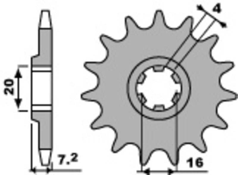 PBR FR SPROC 420 STEEL ST 413, 12