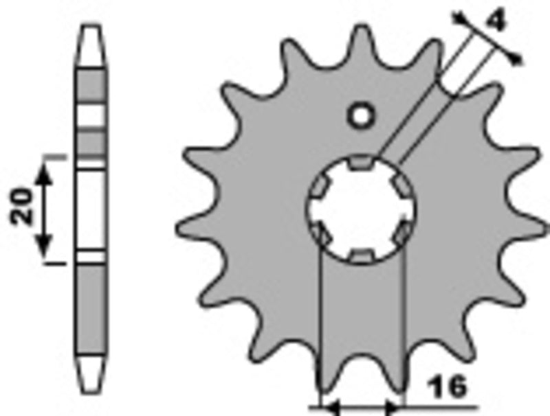 PBR FR SPROC 428 STEEL ST 554, 14