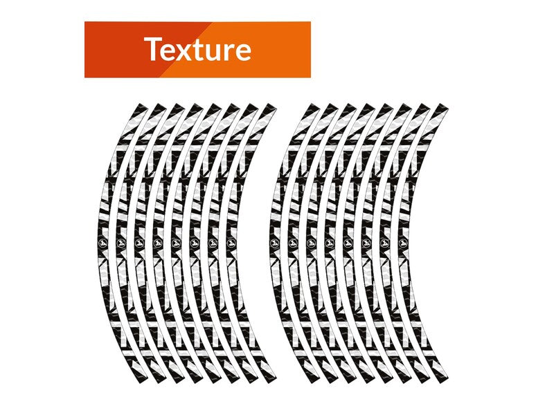 ALGIS TEXTURE RIM STICKERS TRIBAL BLK