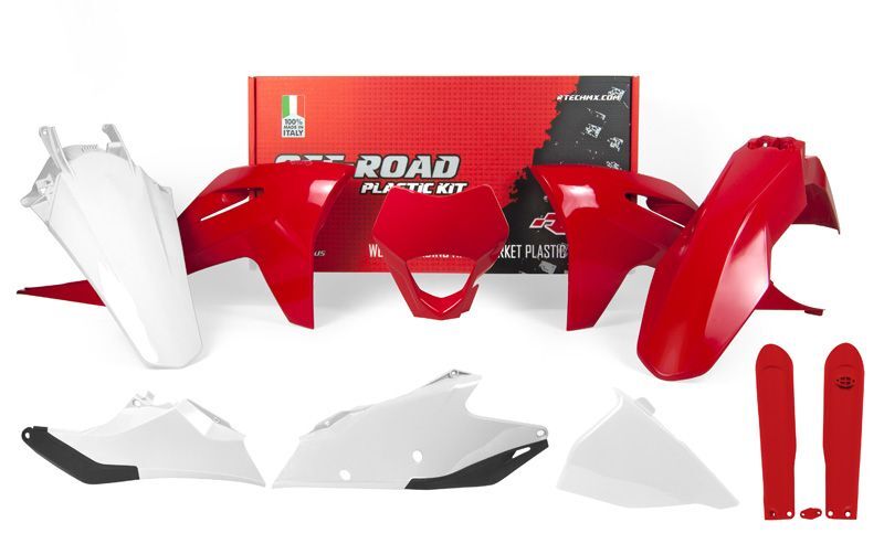RTECH PLASTIC KIT 7 PCS, RED/WHT