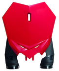 RTECH FRONT NUMBERPLATE 3 CLAMPS, RED