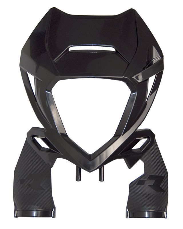 RTECH FRONT HEADLIGHT REP. PLASTIC, BLK