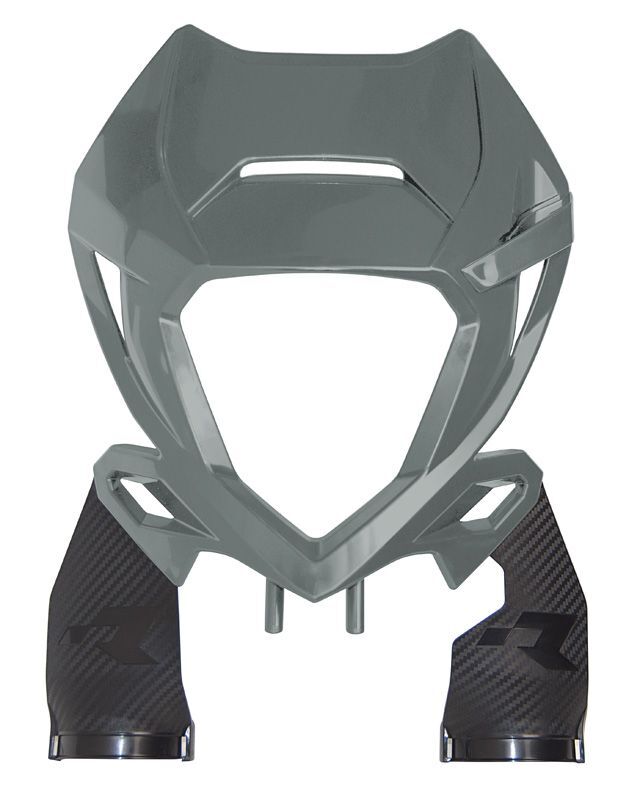RTECH FRONT HEADLIGHT REP. PLASTIC, GRY