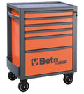 BETA ROLL CAB RSC24 6 DRAWERS, ORG/BLK