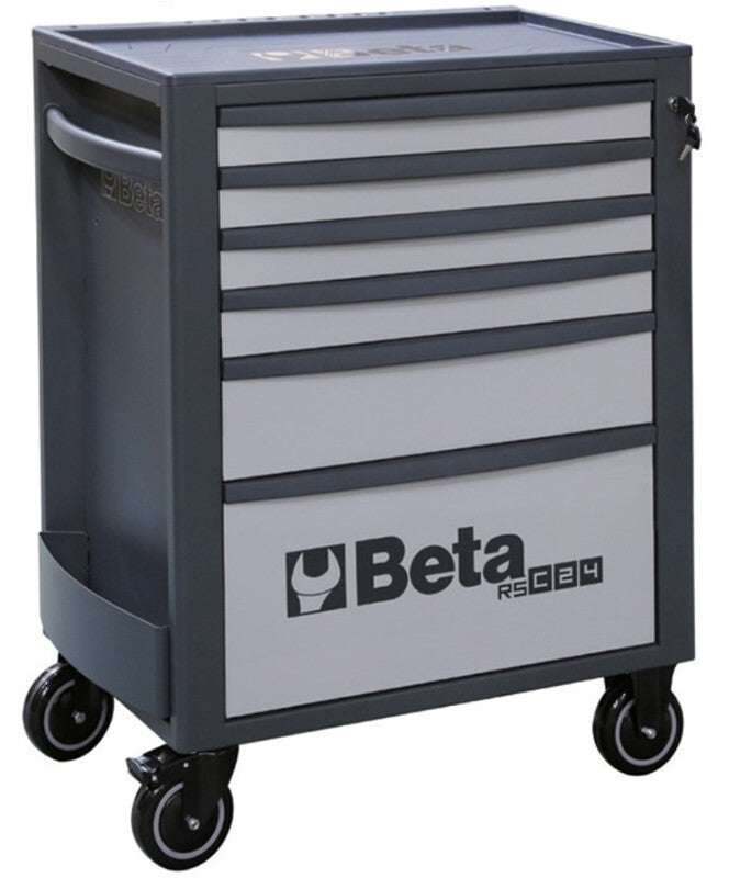 BETA ROLL CAB RSC24 6 DRAWERS, GRY/BLK