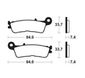 TECNI BRAKE PADS MOR465 SINTER METAL