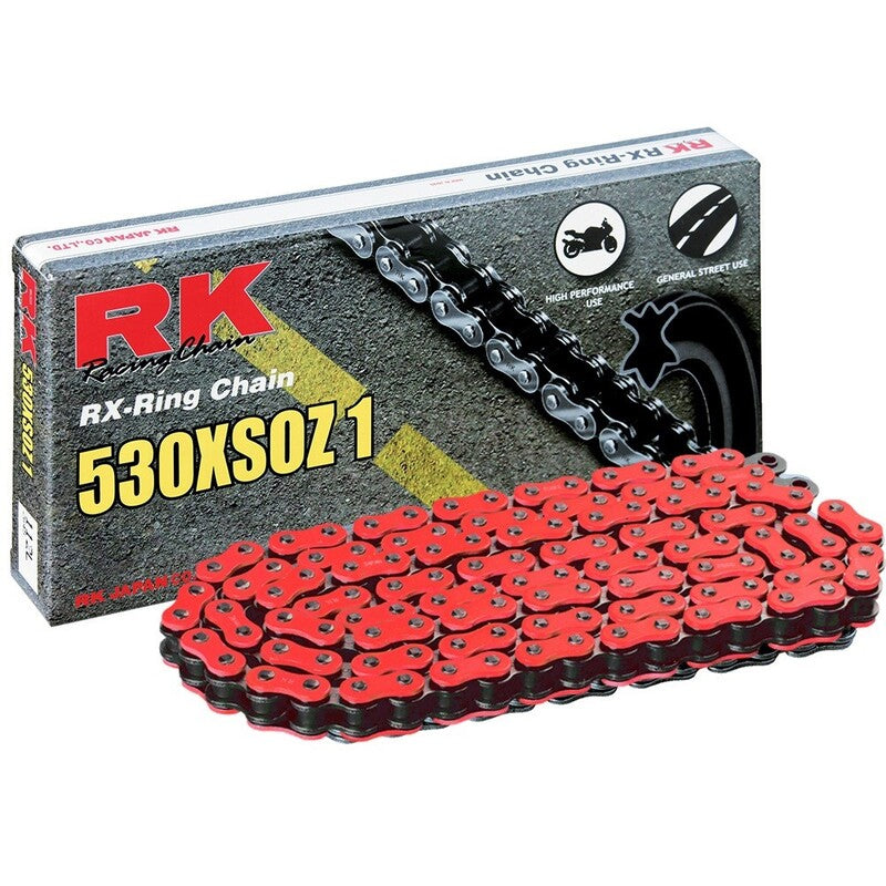 RK CHAIN XSOZ1 530, RED/RED, 98