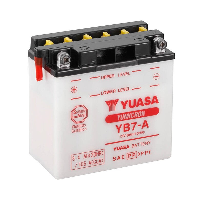 YUASA BATTERY YB7-A CONV W/ ACID