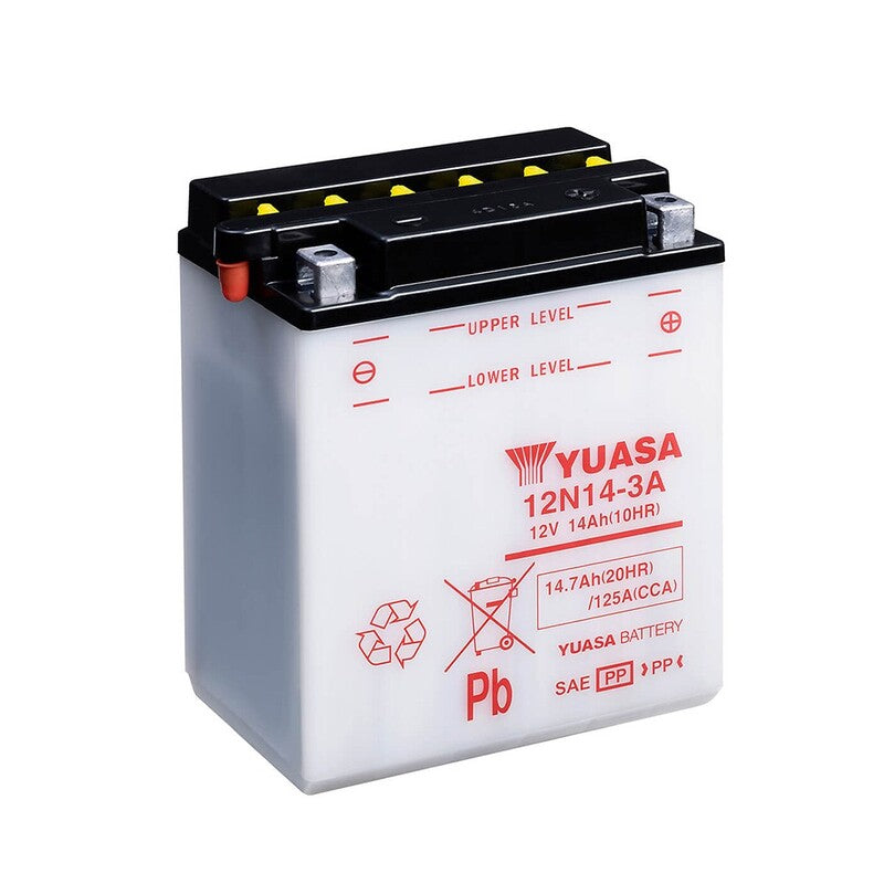 YUASA BATTERY 12N14-3A CONV W/ ACID