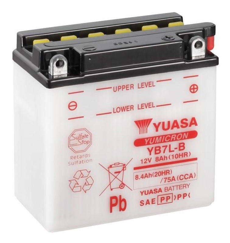 YUASA BATTERY YB7L-B CONV W/ ACID