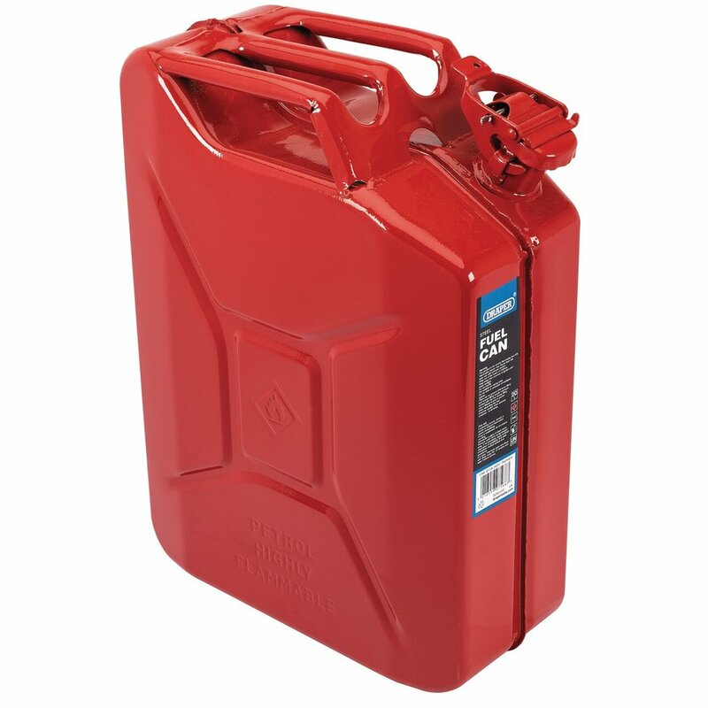 DRAPR STEEL FUEL CAN 20L, RED
