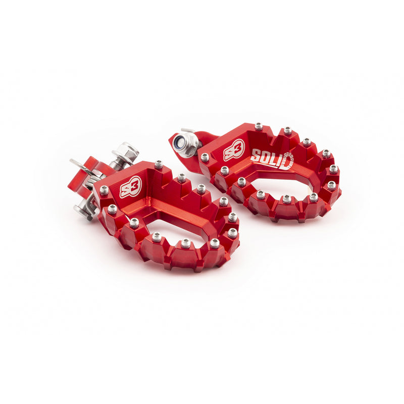 S3 FOOTPEGS KIT S3 SOLID, RED