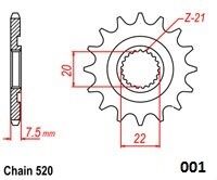 FRONT SPROCKET 520 13T