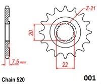 FRONT SPROCKET 520 14T
