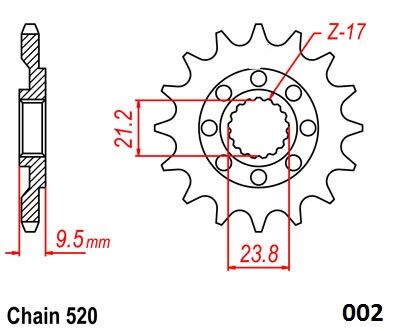 FRONT SPROCKET 520 13T