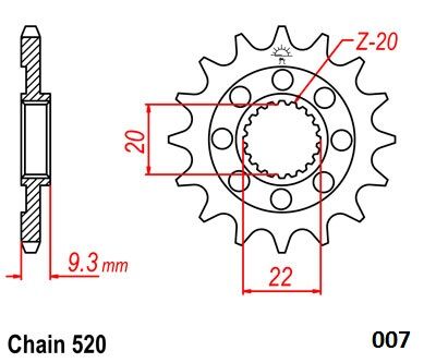 FRONT SPROCKET 520 13T