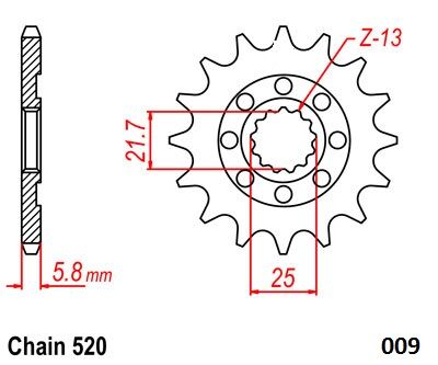 FRONT SPROCKET 520 15T