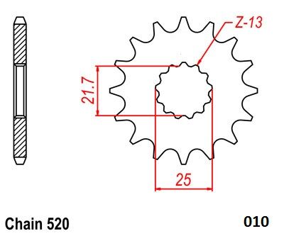 FRONT SPROCKET 520 13T