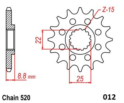 FRONT SPROCKET 520 14T