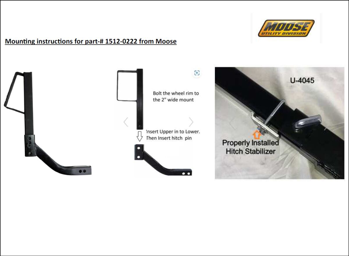 SPARE TIRE MOUNT 2 HITCH