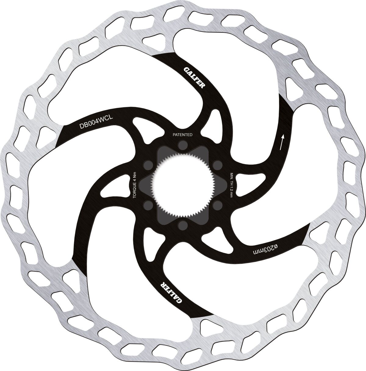 DISC WAVE 203X1.8MM C-LOC