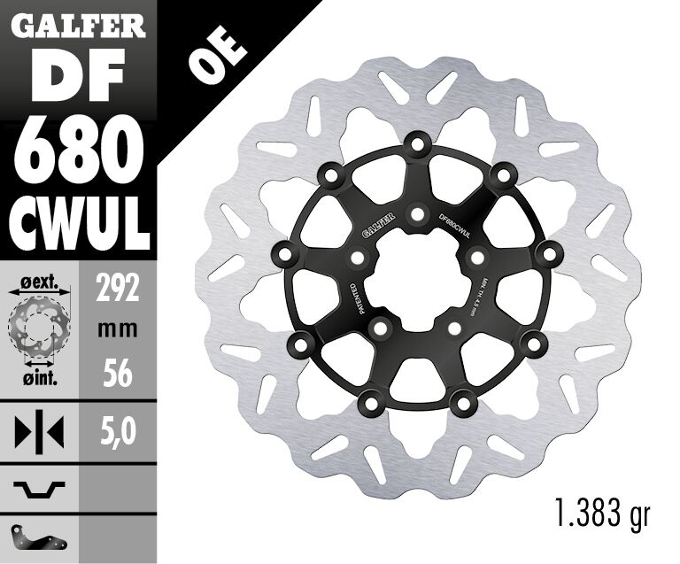 BRAKE DISC FLOAT WAVE BLACK BR