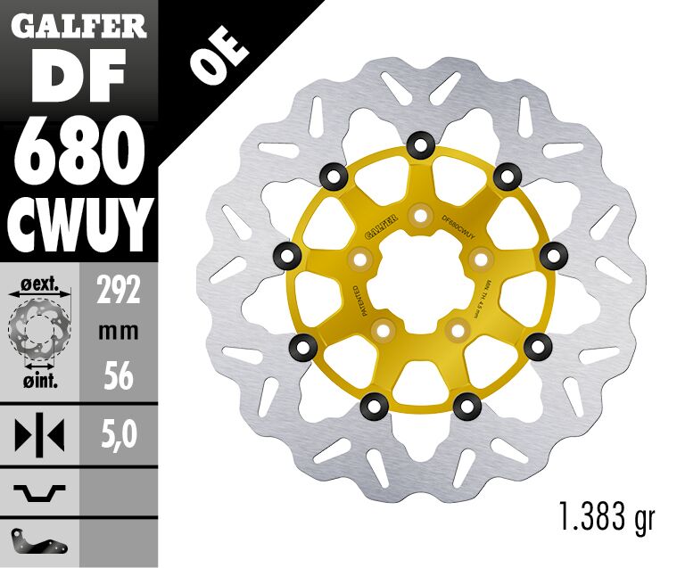 BRAKE DISC FLOAT WAVE GOLD