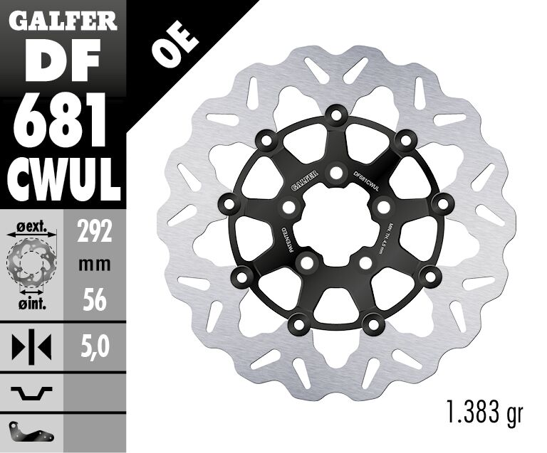 BRAKE DISC FLOAT WAVE BLACK BR