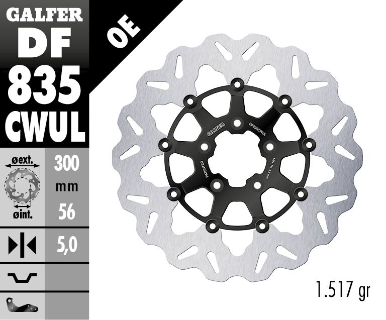 BRAKE DISC FLOAT WAVE BLACK BR