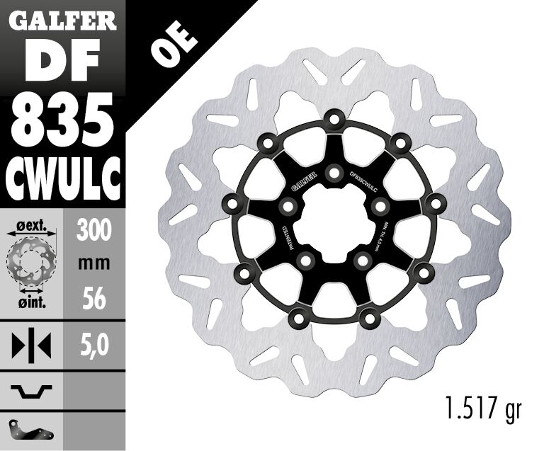 BRAKE DISC FLOAT WAVE BLACK CO